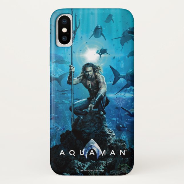 Coques Case-Mate iPhone Aquaman | Prince Orin avec animaux aquatiques (Dos)