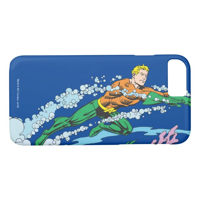 Coques Case-Mate iPhone Aquaman saute sur Coral (Dos (Horizontal))