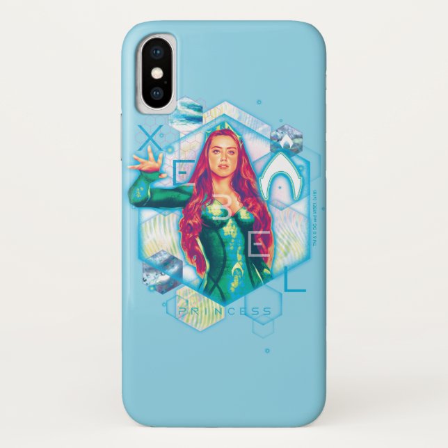 Coques Case-Mate iPhone Aquaman | Xebel Princess Mera Hexagonal Graphic (Dos)
