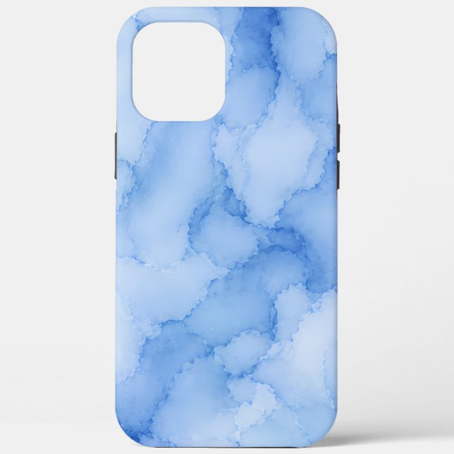 Coques Case-Mate iPhone Aquarelle Abstraite Bleu Douce (Verso)