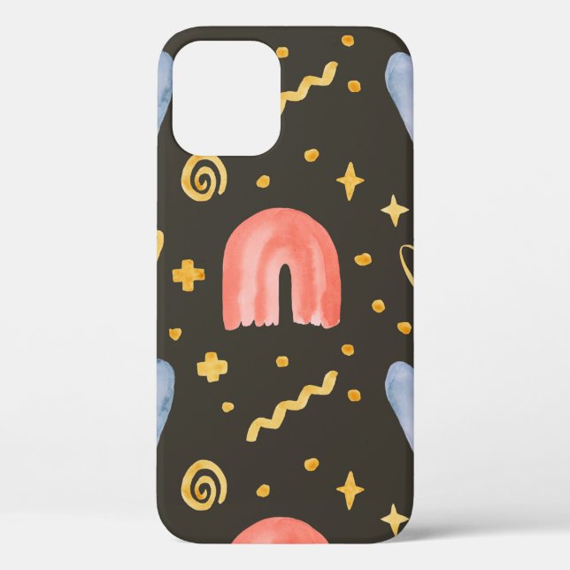 Coques Case-Mate iPhone Aquarelle Abstraite motif transparent, feuille des (Verso)