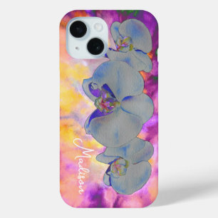 Coque Case-Mate iPhone Aquarelle Abstraite orchidées tropicales