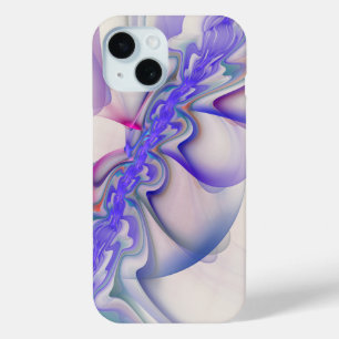 Coque Case-Mate iPhone Aquarelle Abstraite violette et blanche moderne