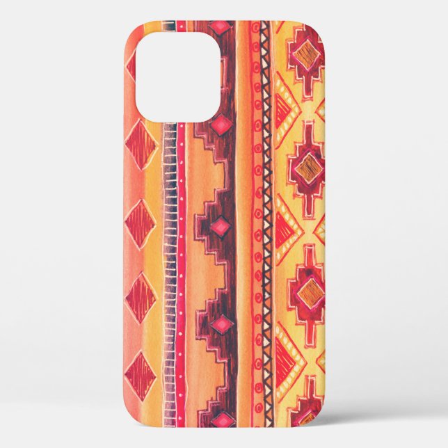 Coques Case-Mate iPhone Aquarelle africaine, motif dynamique (Verso)