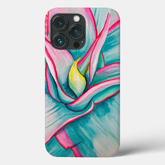 Coques Case-Mate iPhone Aquarelle agave succulente art (Verso)