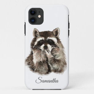 Case-Mate iPhone Case Aquarelle amusant Raccoon soufflant Baisers Nom pe