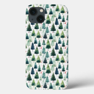 Case-Mate iPhone Case Aquarelle Arbre de Noël Motif sans couture.