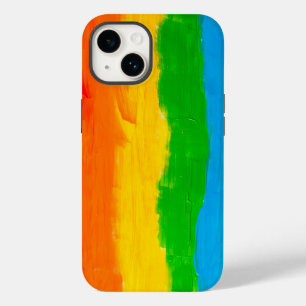 Coque Case-Mate iPhone Aquarelle arc-en-ciel drapeau de la fierté LGBT