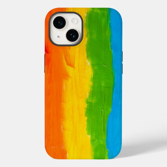 Coques Case-Mate iPhone Aquarelle arc-en-ciel drapeau de la fierté LGBT (Verso)
