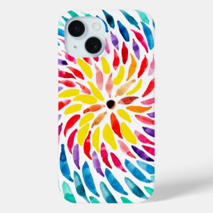 Coque Case-Mate iPhone Aquarelle arc-en-ciel spirale abstraite