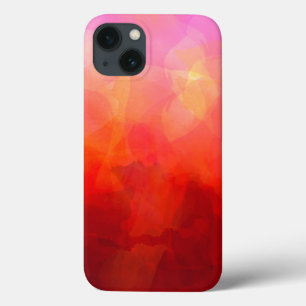 iPhone 13 Case Aquarelle Art en rouge, orange et jaune
