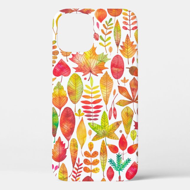 Coques Case-Mate iPhone Aquarelle automne automne automne feuilles sans co (Verso)