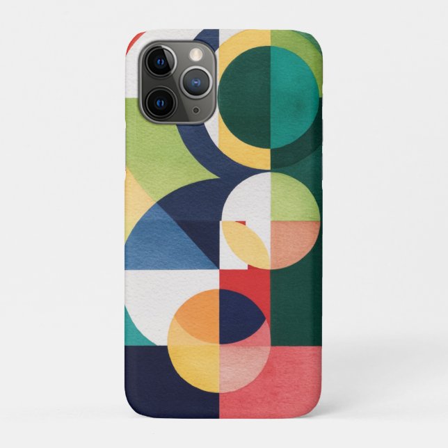 Coques Case-Mate iPhone Aquarelle Bauhaus - Boîtier de téléphone vert géom (Dos)
