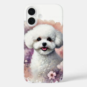 Coque Pour iPhone 16 Aquarelle Bichon Frise