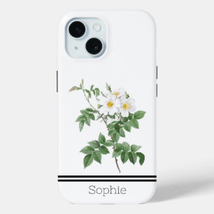 Coque Case-Mate iPhone Aquarelle blanche et rose jaune personnalisée