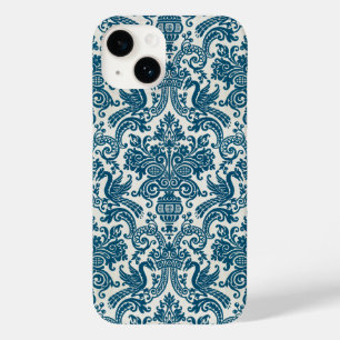 Coque Case-Mate iPhone Aquarelle bleu & blanc Floral Vintage Motif