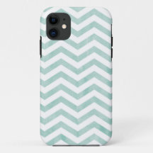 Aquarelle bleu/Motif Chevron Turquoise