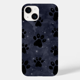 Coque Case-Mate iPhone Aquarelle bleu Paw Stars Lune