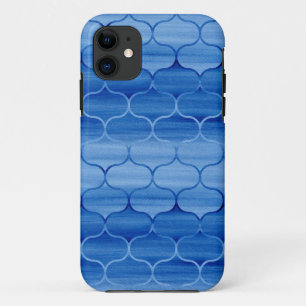 Coque Case-Mate iPhone Aquarelle bleu peint Conception d'oignon