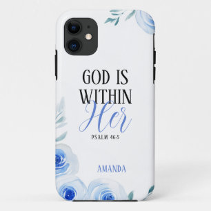 Case-Mate iPhone Case Aquarelle bleu Rose Foi fille