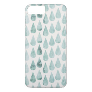 Coque Case-Mate Pour iPhone Aquarelle bleu/Turquoise Grand Motif Raindrop