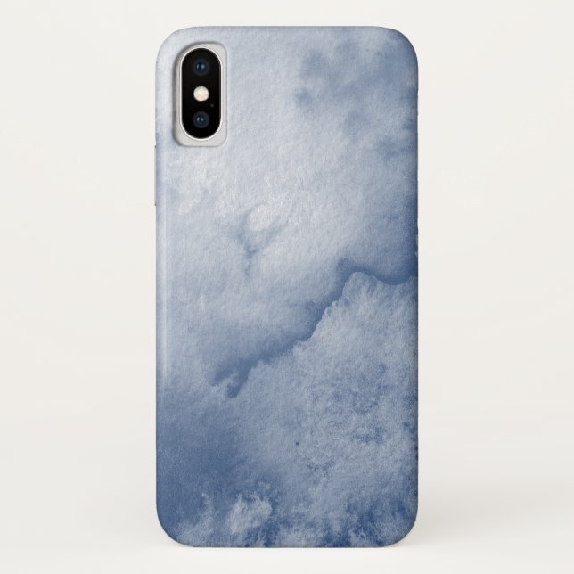 Coques Case-Mate iPhone Aquarelle bleue (Dos)