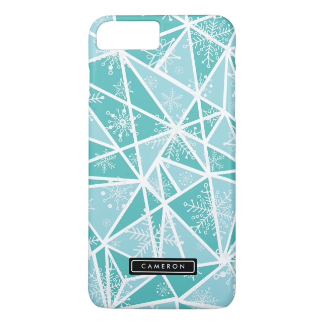 Coques Case-Mate iPhone Aquarelle bleue Flubes géométriques Motif II (Dos)
