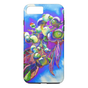 Coque Case-Mate Pour iPhone Aquarelle bleutée baies bleues fruit bleu