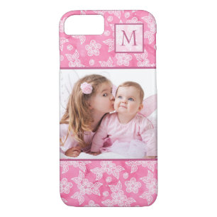 Case-Mate iPhone Case Aquarelle Blossom rose Monogramme photo