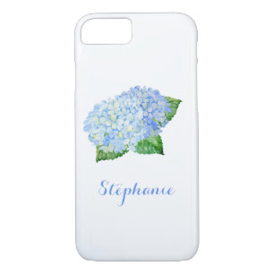 Coque iPhone 8/7 Aquarelle Blue Hydrangea