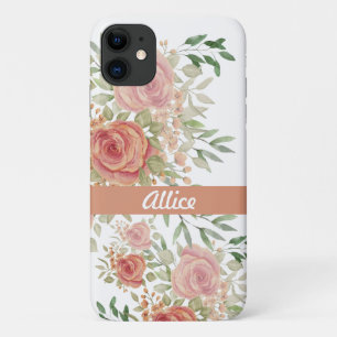 Case-Mate iPhone Case Aquarelle Blush personnalisée Roses Boho Chic