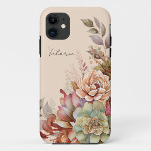 Case-Mate iPhone Case Aquarelle Boho Cactus Monogramme
