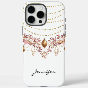 Coque iPhone 16 Pro Max Aquarelle Boho Leaf Native American iPhone