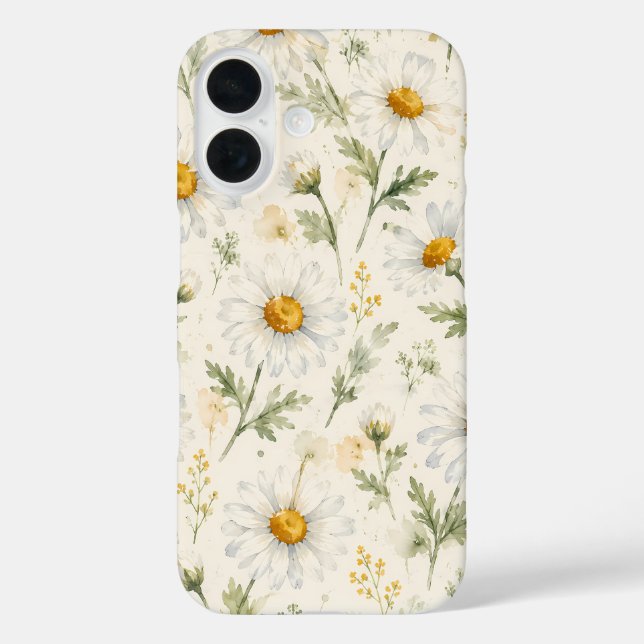 Coques Case-Mate iPhone Aquarelle Botanique Fleur de Marguerite Sauvage (Verso)