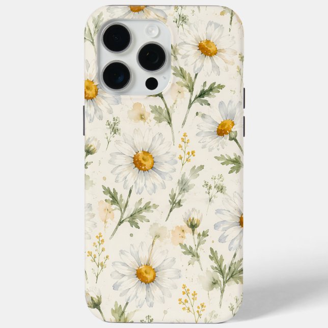 Coques Case-Mate iPhone Aquarelle Botanique Fleur de Marguerite Sauvage (Verso)
