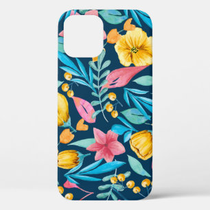 Case-Mate iPhone Case Aquarelle botanique : fleurs, ornement feuille.