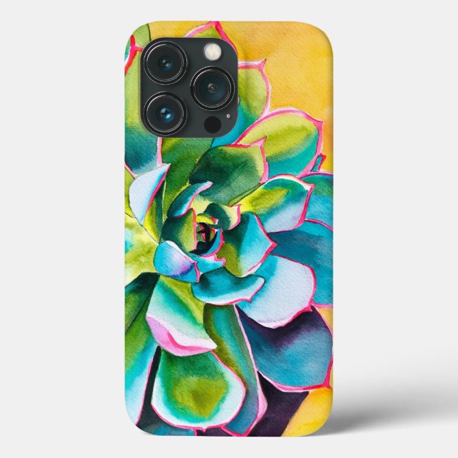 Coques Case-Mate iPhone Aquarelle botanique succulent (Verso)