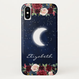 Case-Mate iPhone Case Aquarelle Bourgogne Florale Céleste Lune