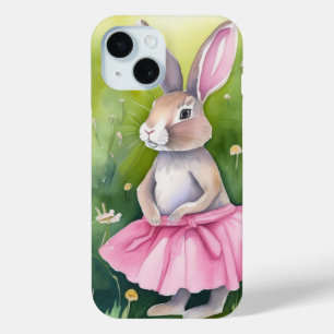 Coque Case-Mate iPhone Aquarelle Bunny En Tutu Rose