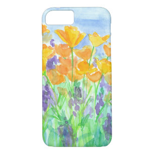 Coque iPhone 8/7 Aquarelle California Poppies