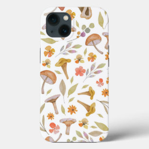 Case-Mate iPhone Case Aquarelle Champignons et fleurs