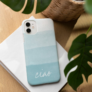 Coques iPhone 16 Aquarelle Ciao Aqua Dégradé