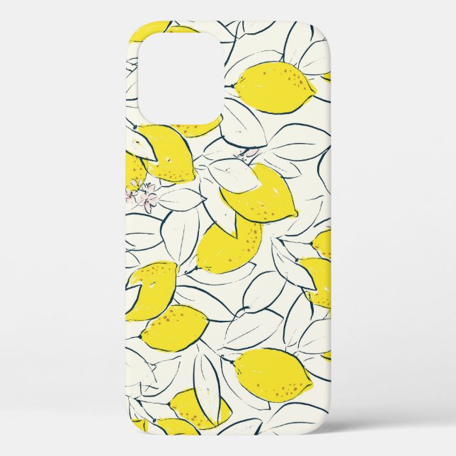 Coques Case-Mate iPhone Aquarelle Citrus Citrus Motif sans couture (Verso)