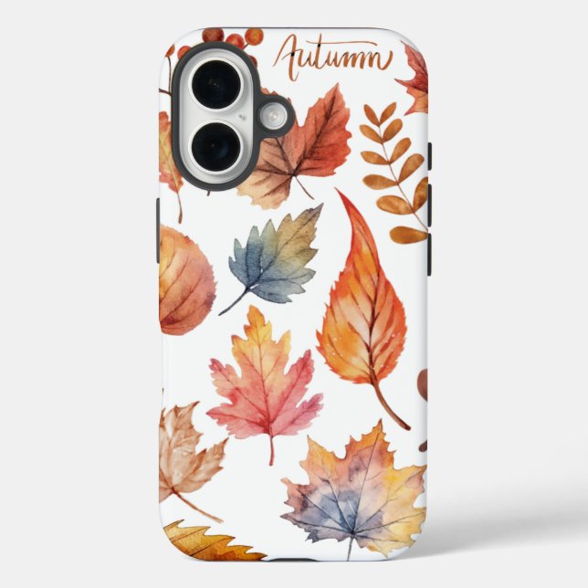 Coques Case-Mate iPhone Aquarelle Collection Feuilles Automne (Verso)