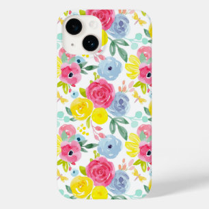 Coque Case-Mate iPhone Aquarelle colorée brillante Motif floral