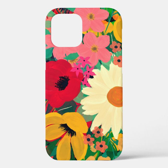 Coques Case-Mate iPhone Aquarelle colorée design floral (Verso)