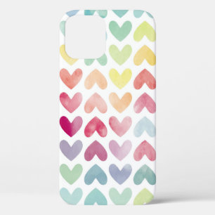 Case-Mate iPhone Case Aquarelle colorée incolore peint coeur patter