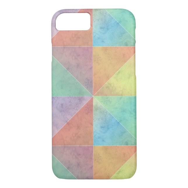 Coques Case-Mate iPhone Aquarelle couleur pastel Triangles Art géométrique (Dos)