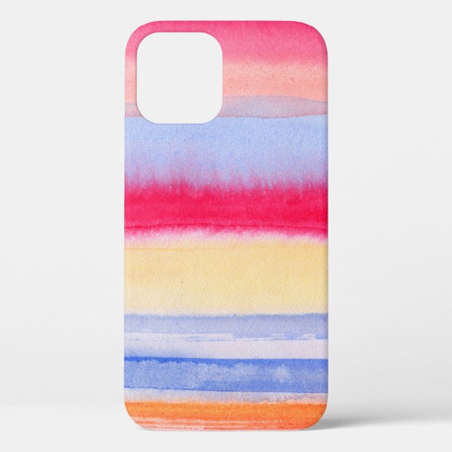 Coques Case-Mate iPhone Aquarelle couleurs rayures.rayures, aquarelle, aqu (Verso)