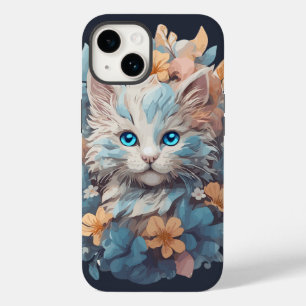 Coque Case-Mate iPhone Aquarelle Cute Florale Chat Splash